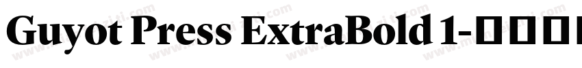 Guyot Press ExtraBold 1字体转换